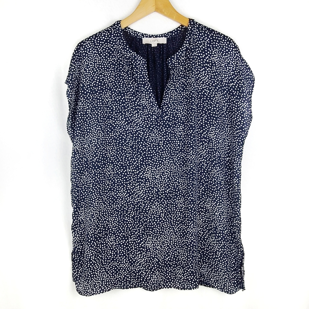 LOFT Printed Extended Shoulder Top
